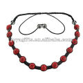 Rote Farbe 13PCS Kristallkugeln shamballa Halskette